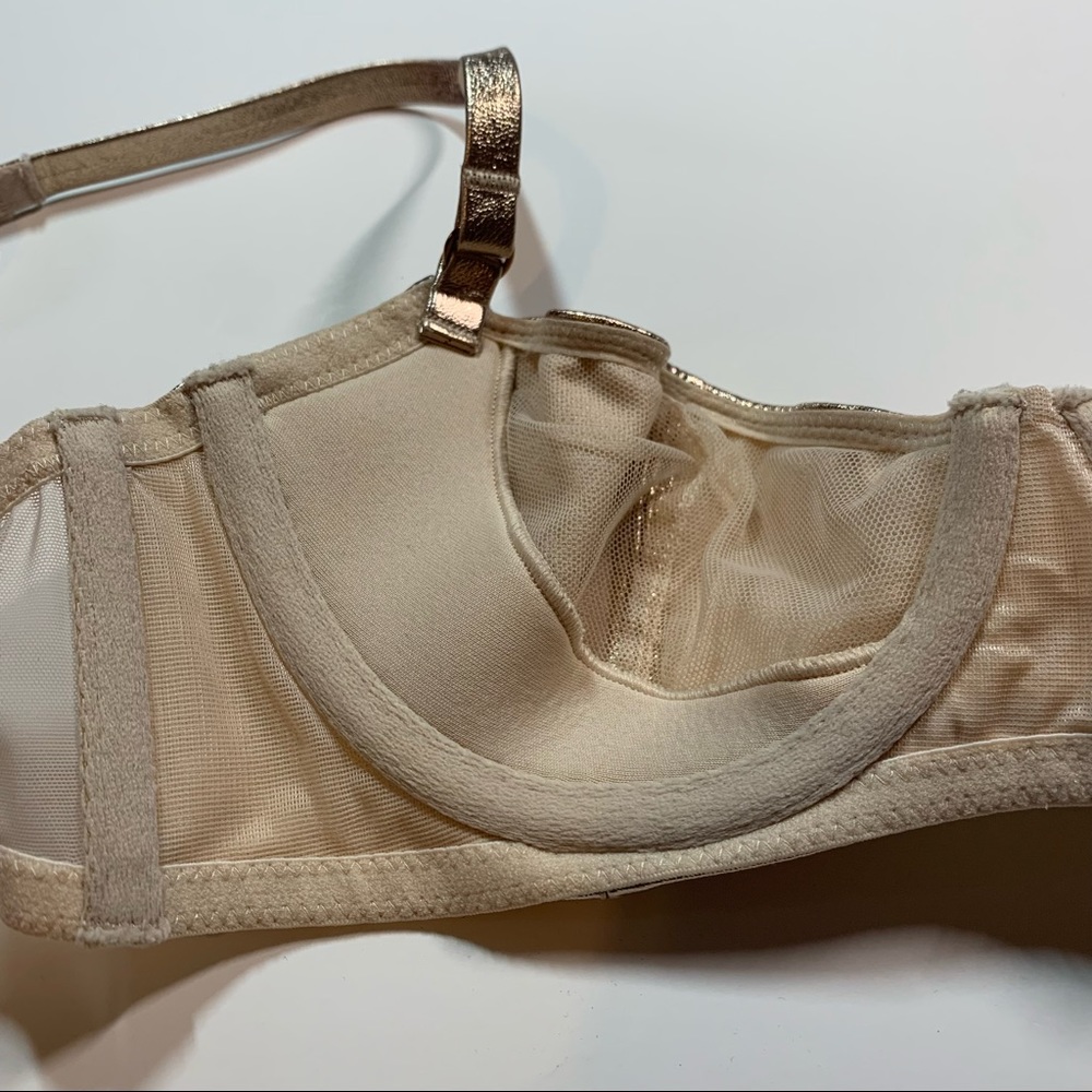 32B Victoria’s Secret Rose Gold faux leather Dream Angel push-up without padding - Picture 11 of 16